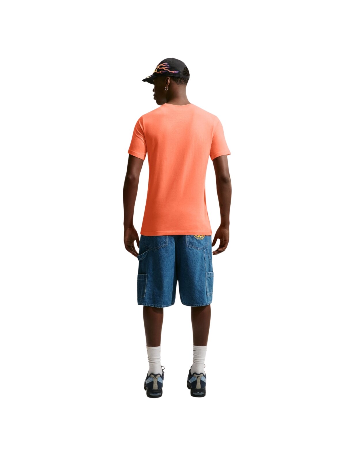 Nike vyriški marškinėliai Nsw Tee Icon Futura, oranžiniai AR5004 835 6 Nike vyriški marškinėliai Nsw Tee Icon Futura, oranžiniai AR5004 835 6