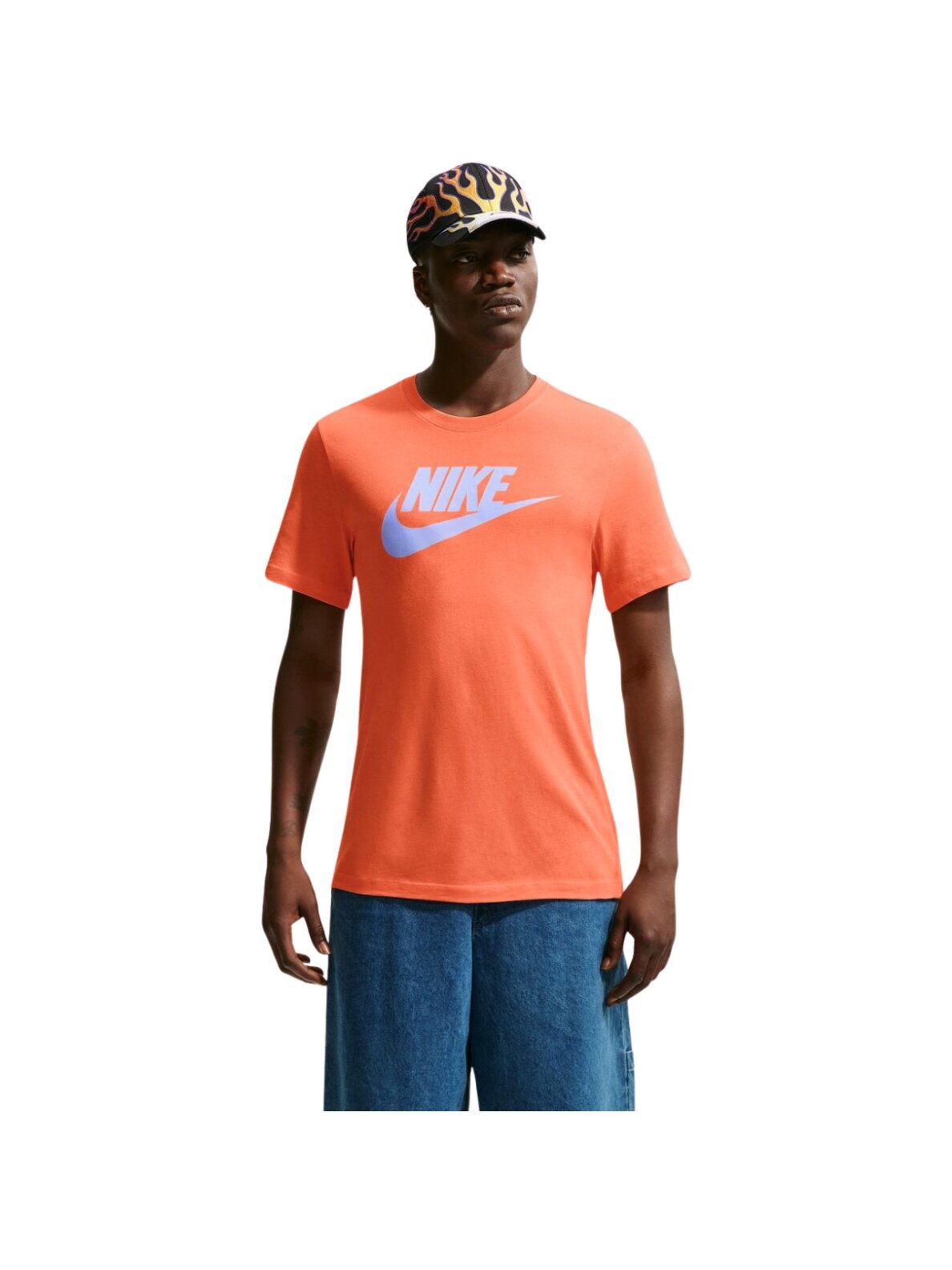 Nike vyriški marškinėliai Nsw Tee Icon Futura, oranžiniai AR5004 835