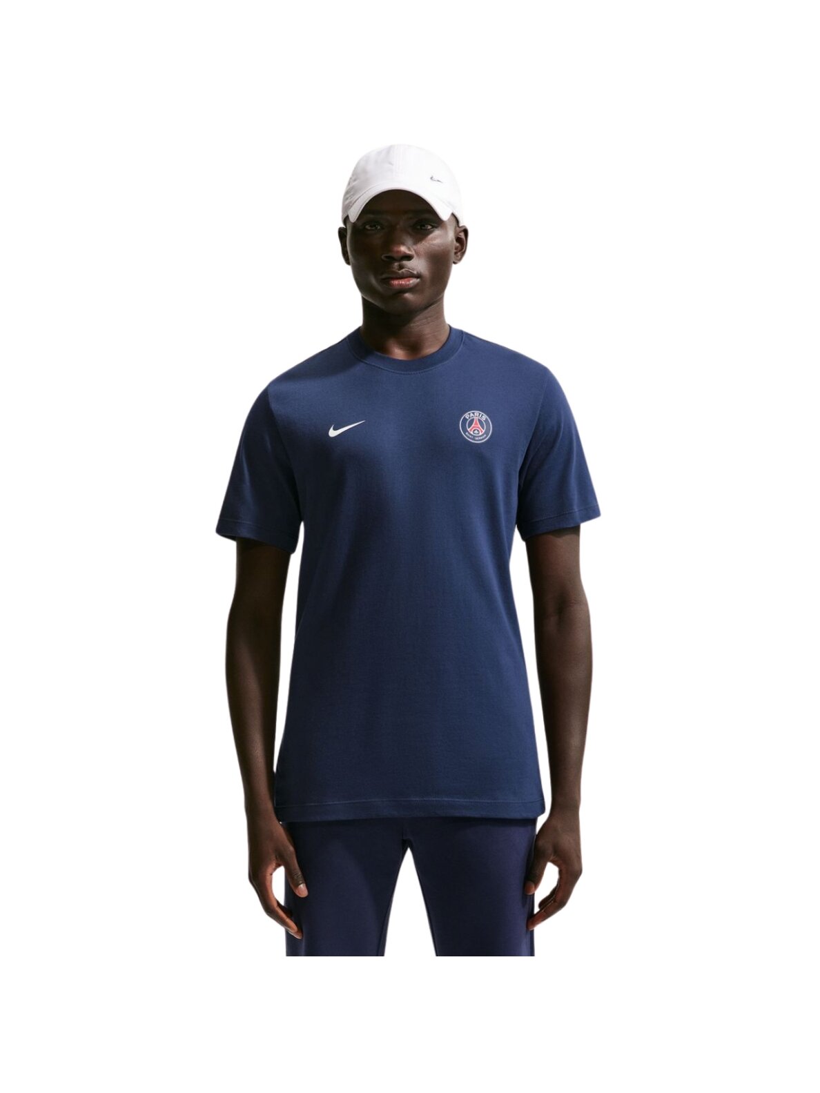 Vyriška marškinėliai Nike PSG Essential tamsiai mėlyni IM1664 410 Vyriška marškinėliai Nike PSG Essential tamsiai mėlyni IM1664 410