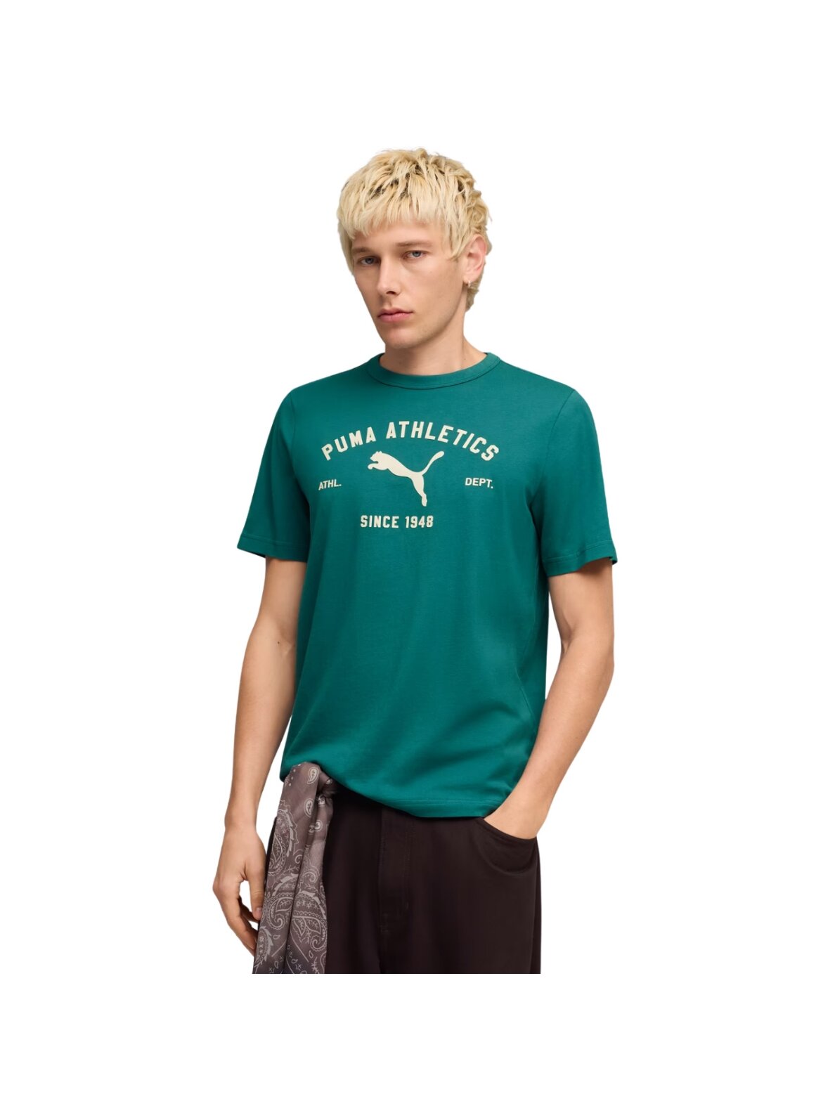 Puma Class Graphic Tee marškinėliai vyrams žali 692226 41