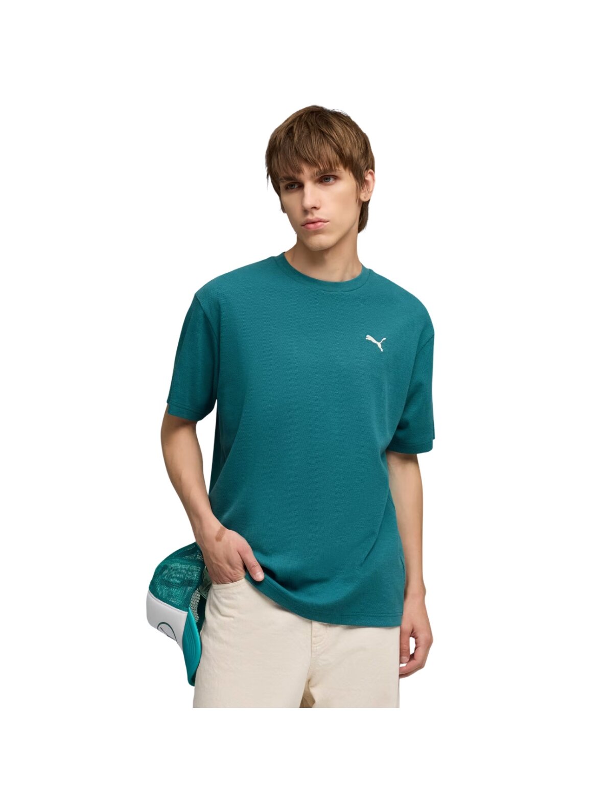 Puma ESS Elevated Relaxed Tee vyriška marškinėliai žali 692018 41 Puma ESS Elevated Relaxed Tee vyriška marškinėliai žali 692018 41