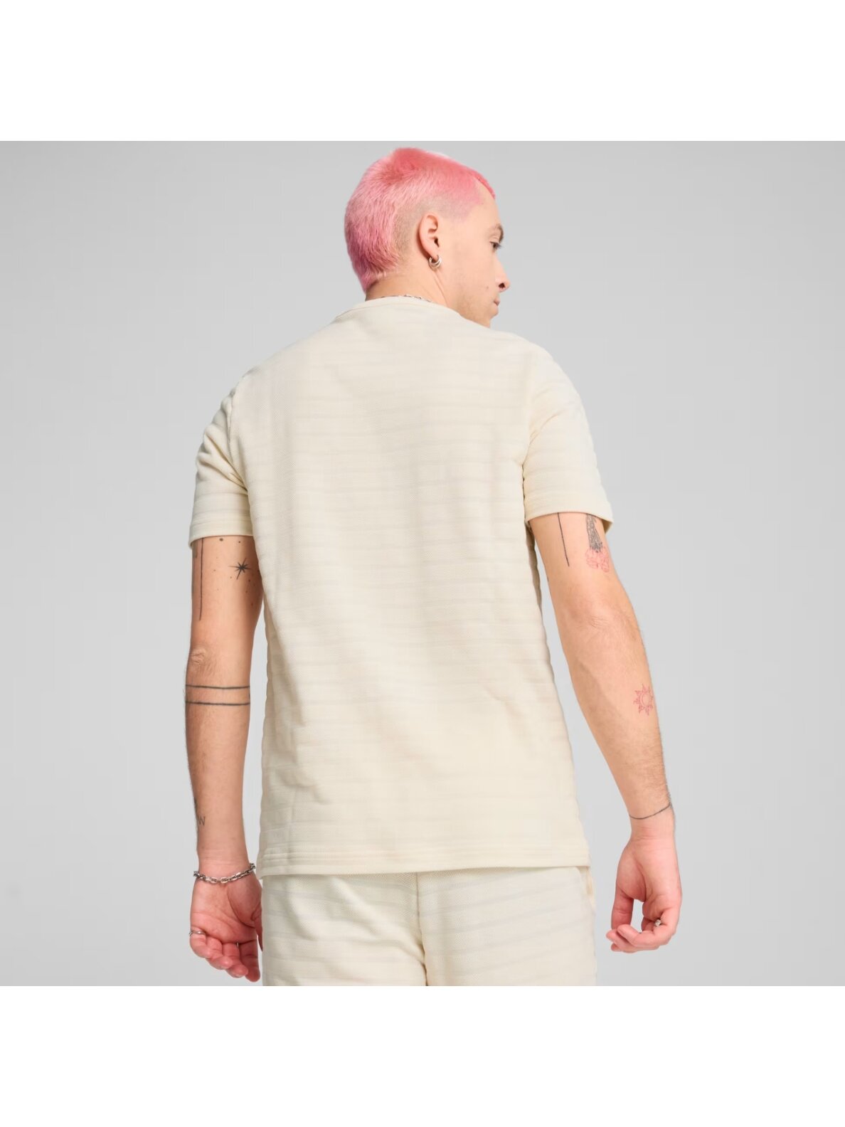 Puma Ess Elevated Structured Tee vyriška marškinėliai smėlio spalvos 684722 99 3