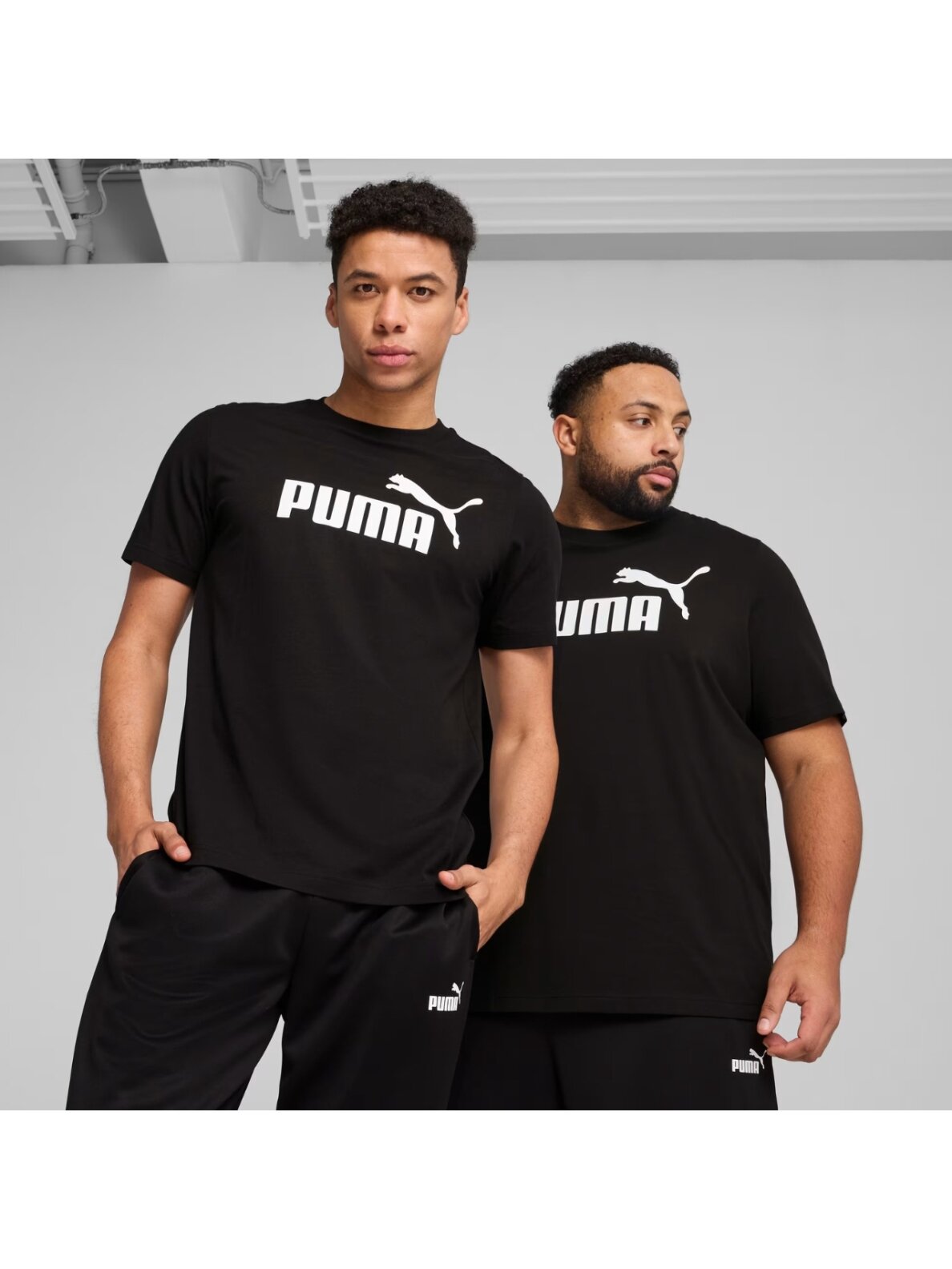 Puma Ess No.1 Logo Tee vyriška marškinėliai juoda 682532 01 2