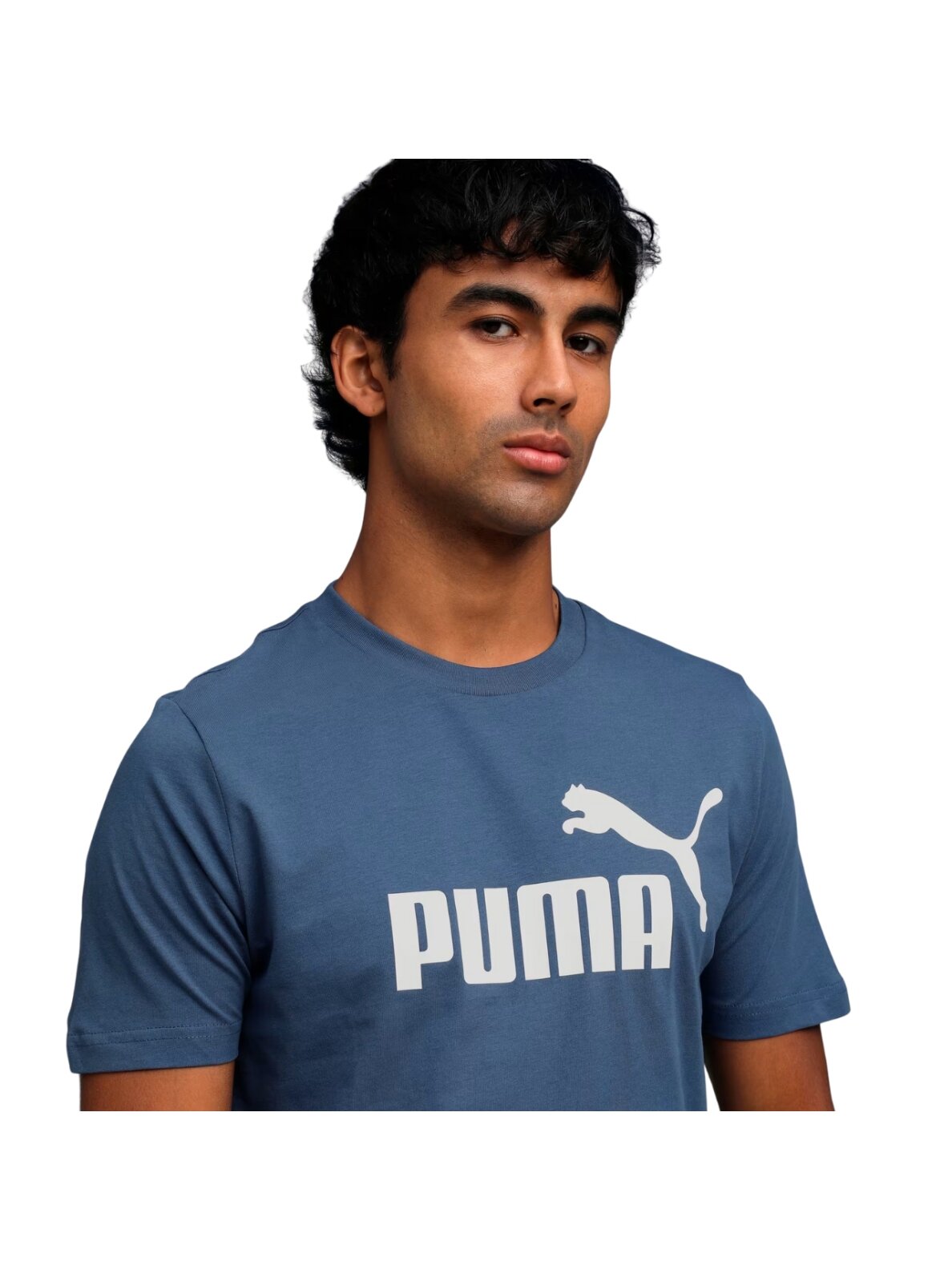 Puma Ess No.1 Logo Tee vyriška marškinėliai mėlyni 682533 80 4