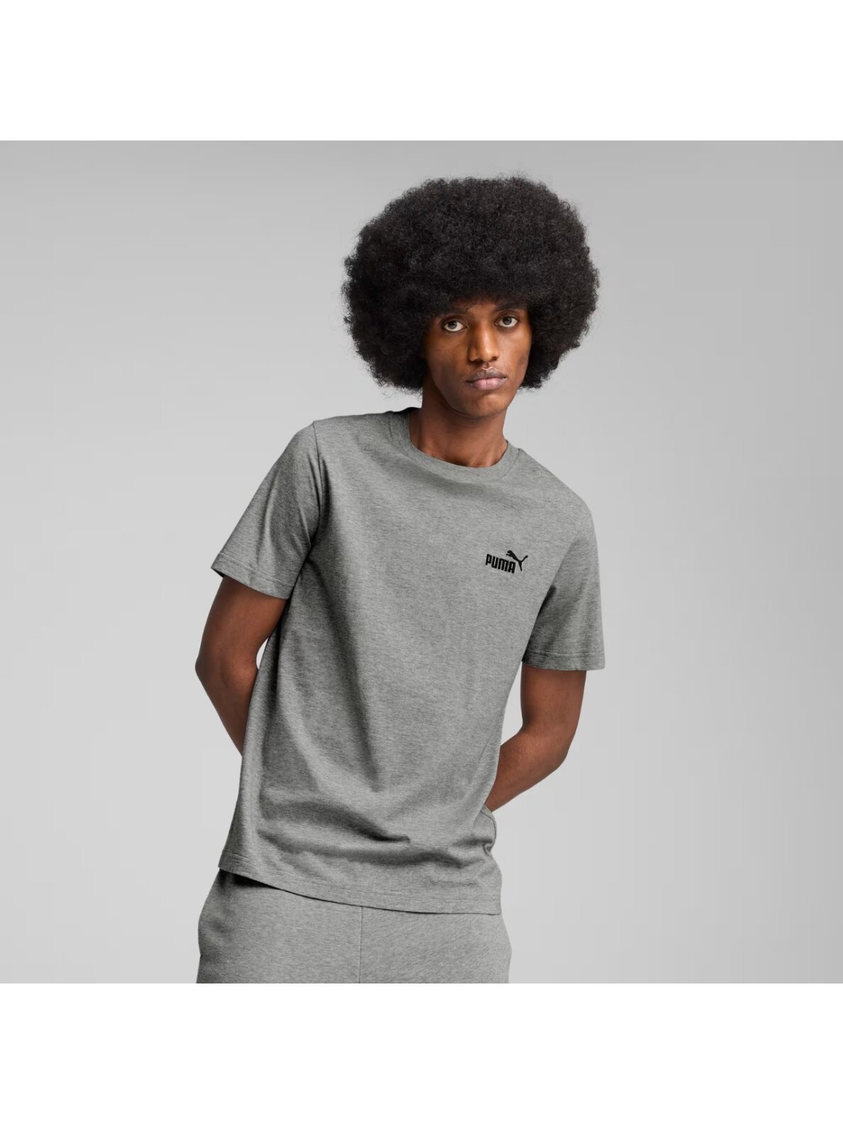 Puma Ess Small No.1 Logo Tee marškinėliai vyrams pilka 682534 03 2 Puma Ess Small No.1 Logo Tee marškinėliai vyrams pilka 682534 03 2