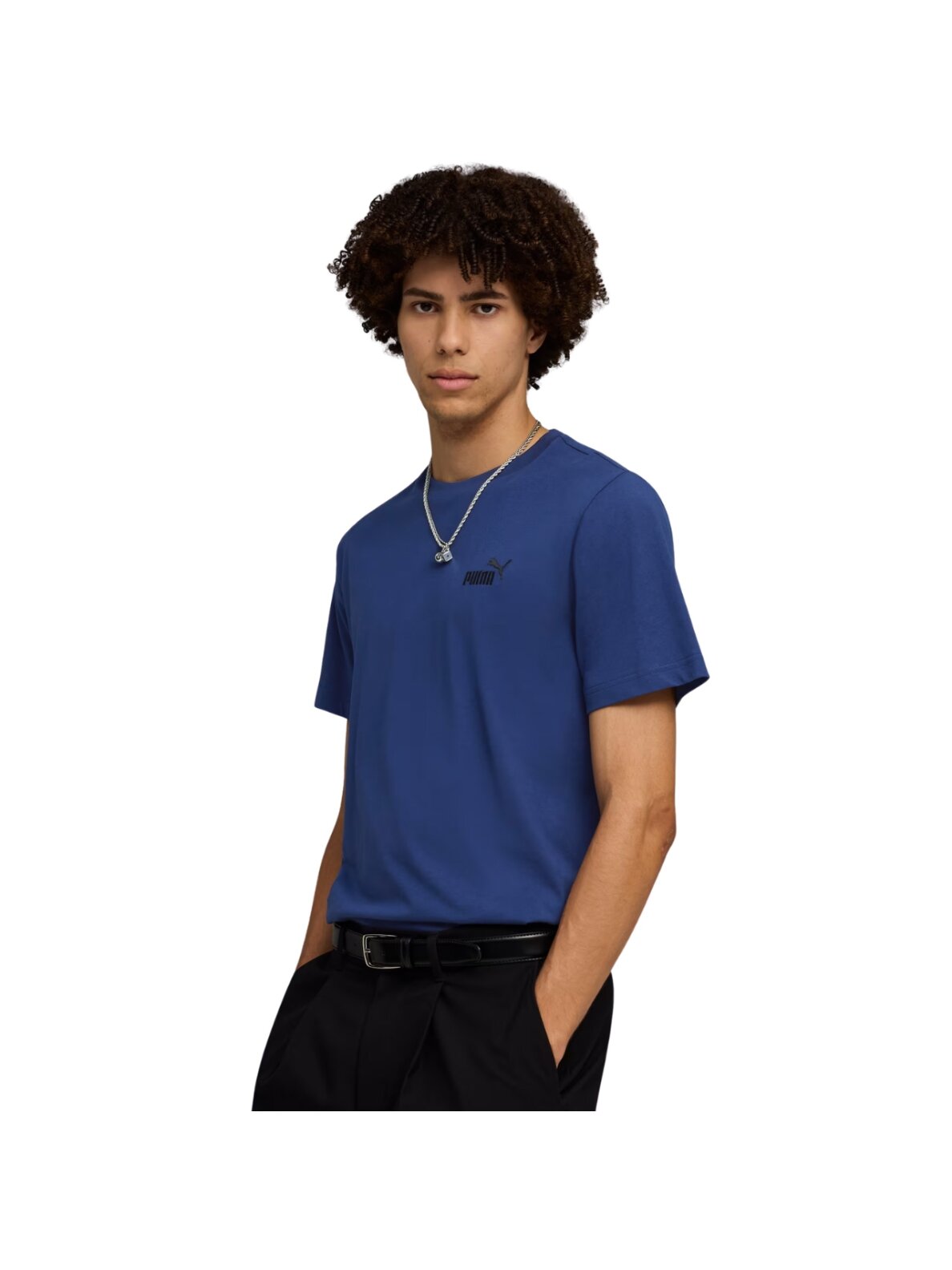Puma ESS Small No.1 Logo Tee vyriška marškinėliai tamsiai mėlyna 682535 47 Puma ESS Small No.1 Logo Tee vyriška marškinėliai tamsiai mėlyna 682535 47