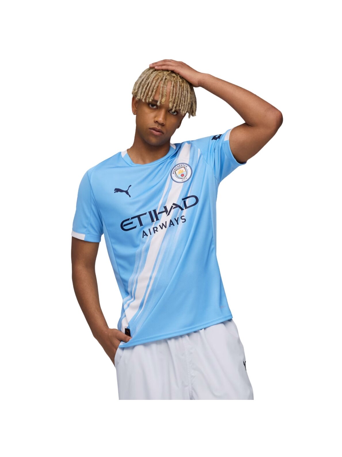 Puma vyriška MCFC Home Jersey Replica marškinėliai šviesiai mėlyni 780338 01