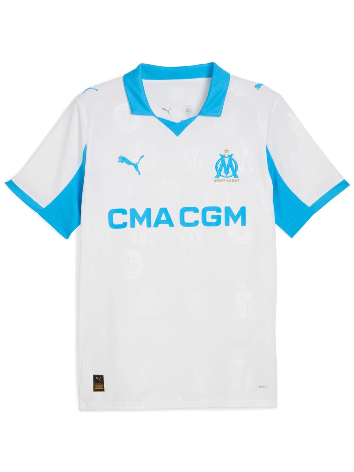 Puma Olympique Marsylia Home Jersey Replica vyriška balta 779801 01 1 Puma Olympique Marsylia Home Jersey Replica vyriška balta 779801 01 1