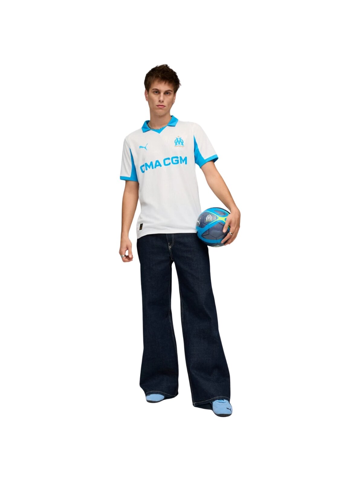 Puma Olympique Marsylia Home Jersey Replica vyriška balta 779801 01 6