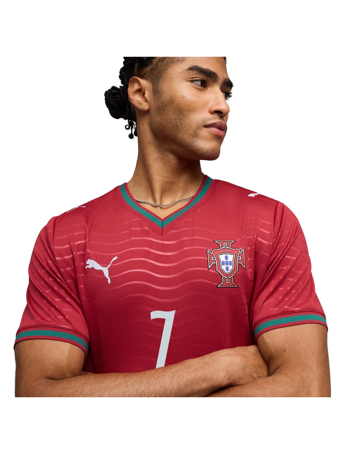 Puma vyriška Portugalija FPF Home Jersey Replica marškinėliai raudoni 788141 77 4