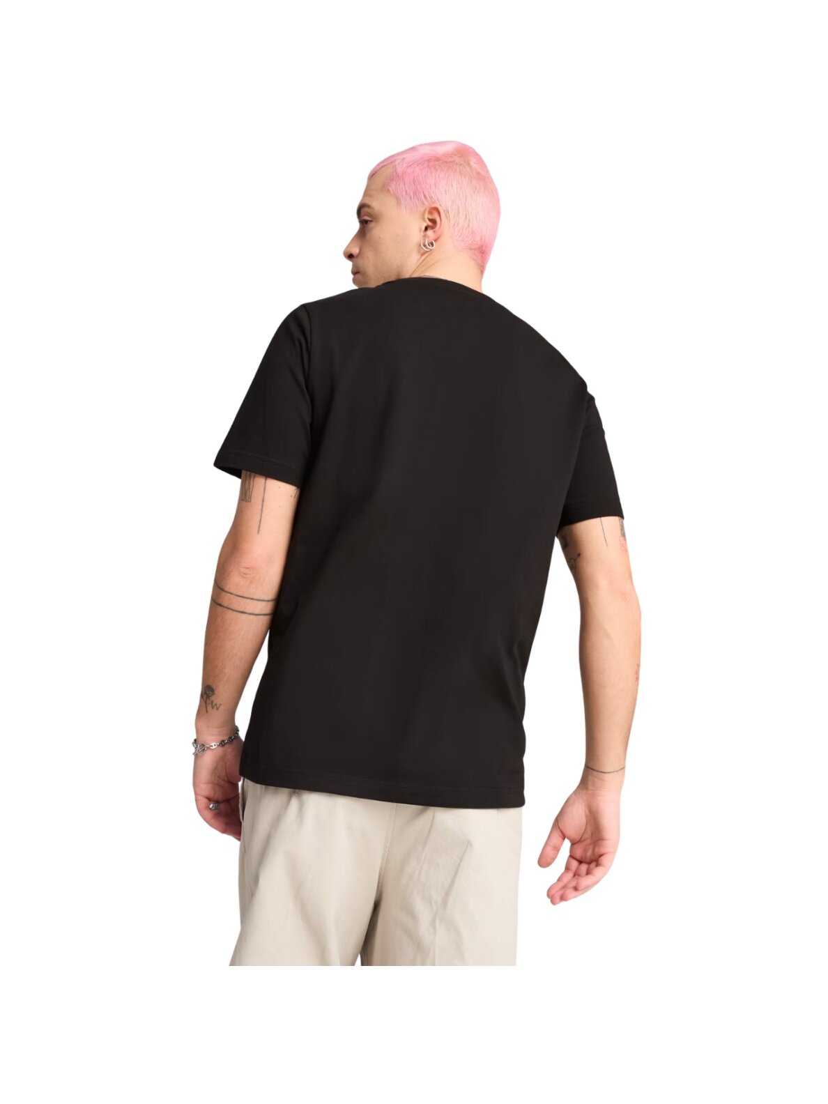 Puma Clothes Ess Tee vyriški marškinėliai juodi 629644 01 3 Puma Clothes Ess Tee vyriški marškinėliai juodi 629644 01 3