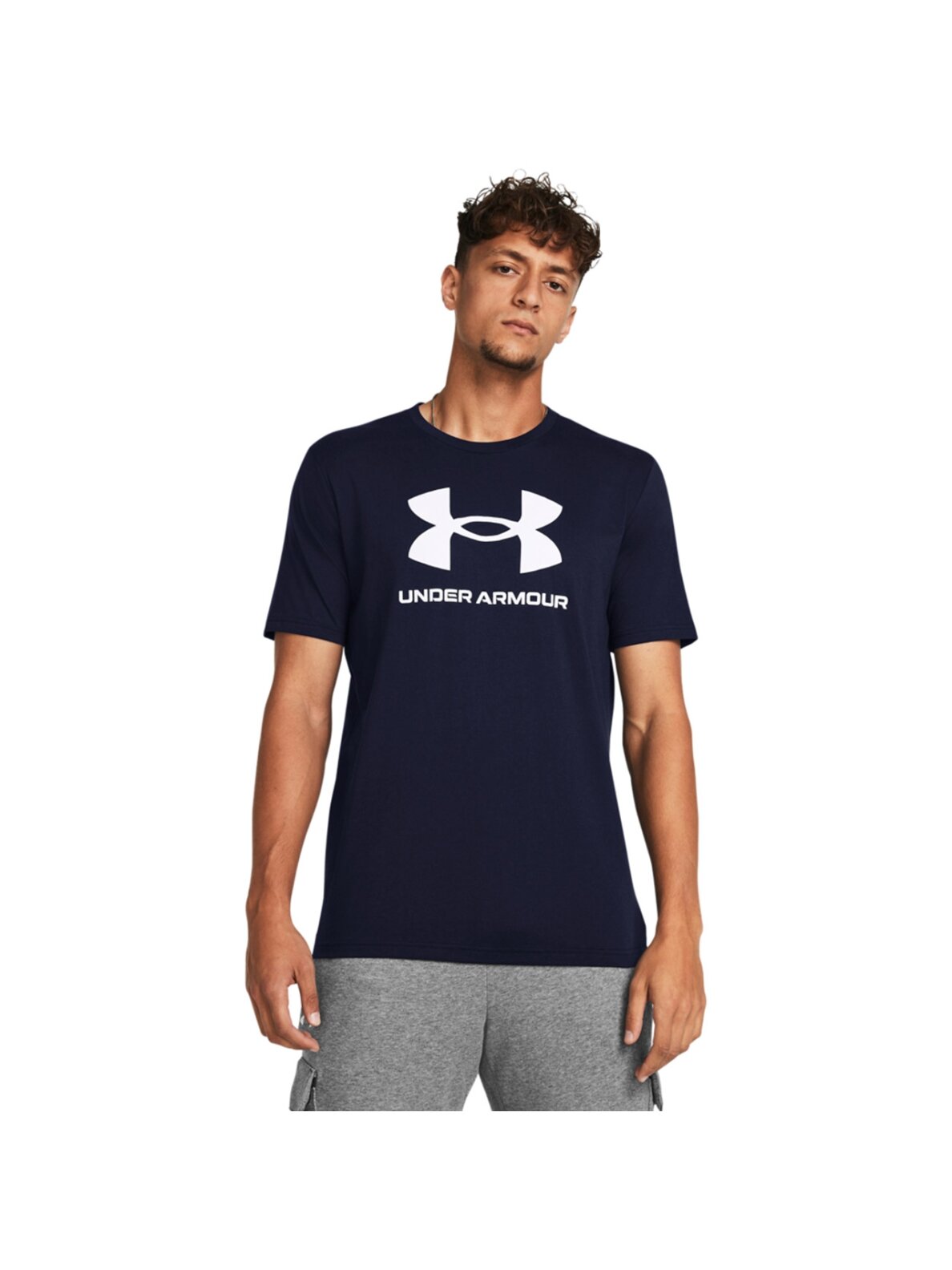 Under Armour Sportstyle Logo vyriški marškinėliai, tamsiai mėlyni 1382911 408 2 Under Armour Sportstyle Logo vyriški marškinėliai, tamsiai mėlyni 1382911 408 2