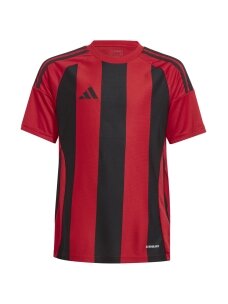 Adidas Striped 24 futbolo marškinėliai vaikams raudoni-juodi IW2131