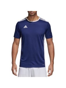 Adidas Entrada 18 Jersey vyriški futbolo marškinėliai tamsiai mėlyni CF1036