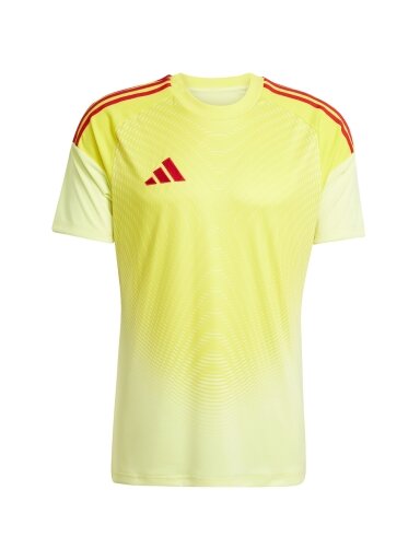 adidas Tiro 25 Competition vyrams vartininko marškiniai trumpomis rankovėmis lime-raudoni JN2016
