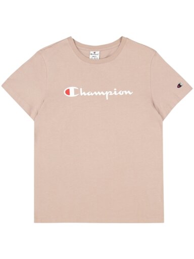 Champion SS Tee moteriški marškiniai, smėlio spalvos 117534 MS079