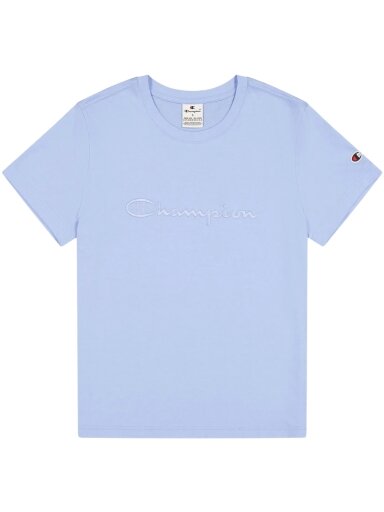 Champion SS Tee moteriški marškiniai, mėlyni 117650 BS186