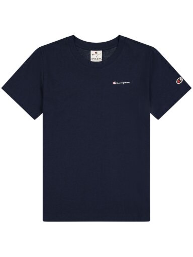 Champion SS Tee moteriški marškinėliai, tamsiai mėlyni 117535 BS501