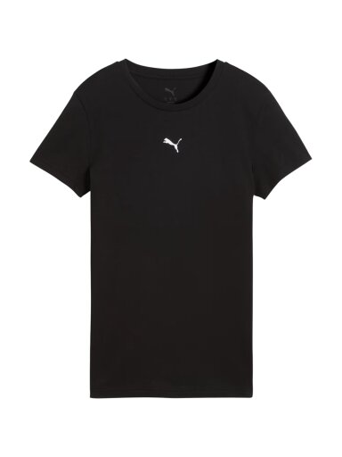 Moteriški marškinėliai Puma Ess Centered Cat Logo Tee juodi 692916 01