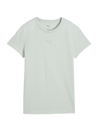 Moteriški marškinėliai Puma Ess Centered Cat Logo Tee mint 692916 29