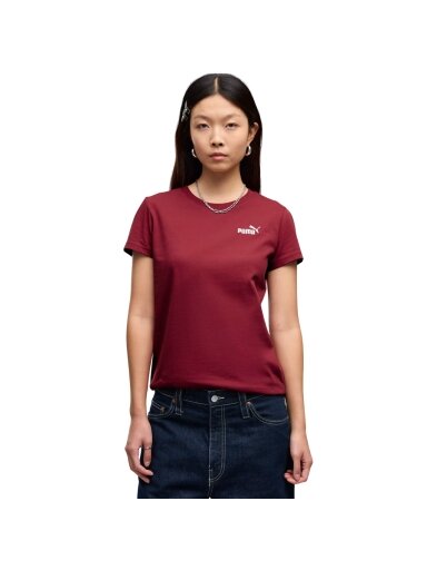 Moteriški marškinėliai Puma ESS Small No.1 Logo Tee ruda 682373 23