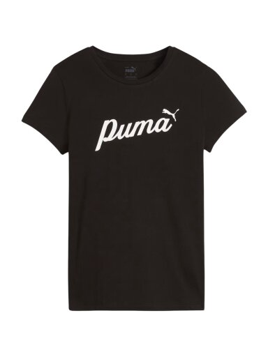 Puma ESS+Script moteriški marškinėliai juodi 679315 01