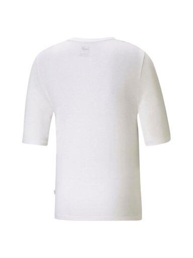 Puma Modern Basics Tee moteriški marškinėliai balti 585929 02