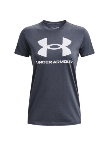 Under Armour Live Sportstyle Graphic SSC moteriški marškinėliai pilki 1356305 044