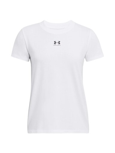 Under Armour Rival Core SS marškinėliai moterims balti 1383648 100