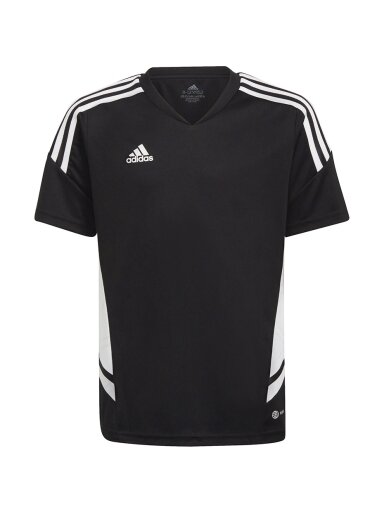 Adidas Condivo 22 Jersey vaikiški marškinėliai, juodos ir baltos spalvos HA6278