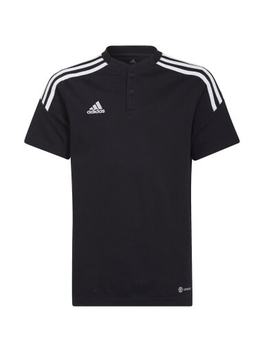 Adidas Condivo 22 Polo vaikiški marškinėliai, juodi H44110