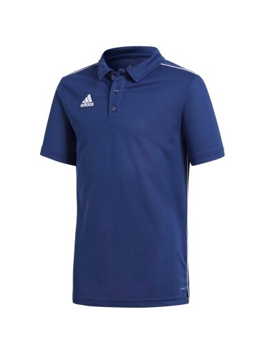 Adidas Core 18 Polo JUNIOR vaikiška marškiniai tamsiai mėlyni CV3680