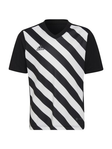 Adidas Entrada 22 Graphic Jersey vaikiški marškinėliai, juodai balti HF0123