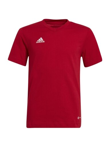 Adidas Entrada 22 Tee vaikiški marškinėliai, raudoni HC0446