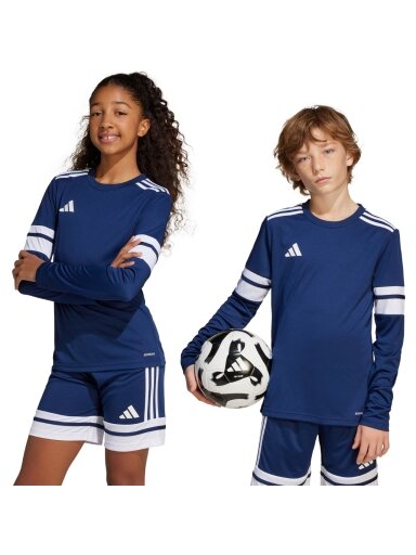 Adidas Squadra 25 vaikiški marškinėliai ilgomis rankovėmis, tamsiai mėlyni JJ0049