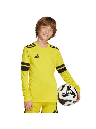 Adidas Squadra 25 vaikiški marškinėliai ilgomis rankovėmis, geltoni JJ0043