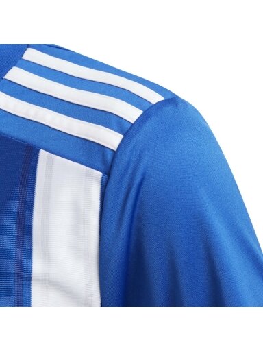 Adidas Striped 21 Jersey jaunimo marškinėliai, balti ir mėlyni GH7323