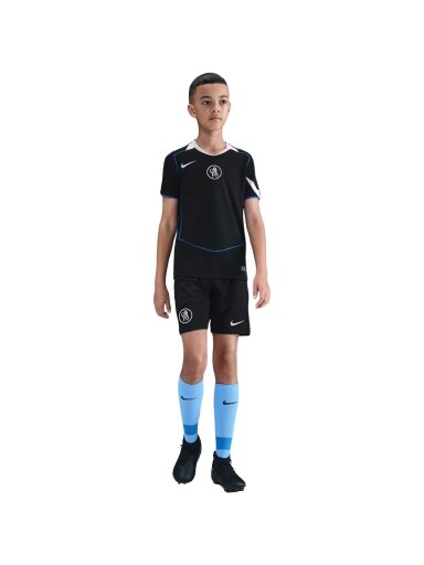 Nike Chelsea FC 2025/26 Stadium Tretieji vaikiški marškinėliai juodi HM4123 011