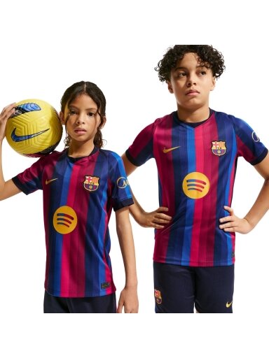 Nike vaikiški marškinėliai FC Barcelona 2026/27 Stadium Home, bordo-mėlyni, II1624 683
