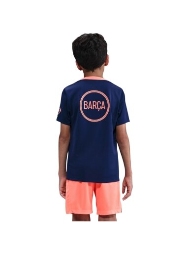 Nike FC Barcelona Academy Pro vaikiški marškinėliai, tamsiai mėlynos ir oranžinės spalvos HM4185 411
