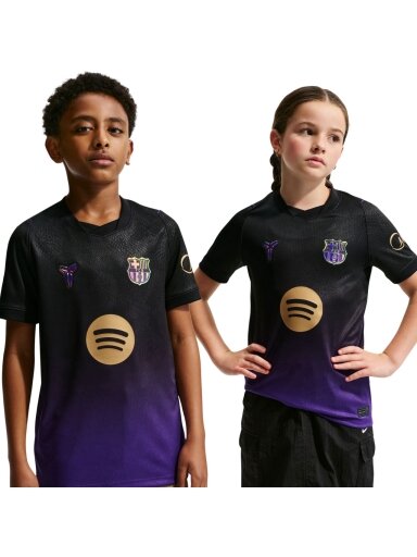 Nike FC Barcelona Stadium Away 2026/27 vaikiški marškinėliai, violetiniai-juodi, II1674 505
