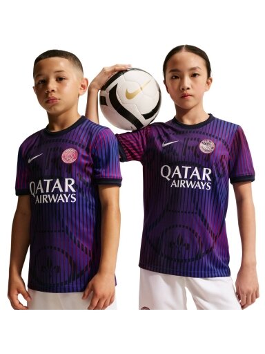 Nike vaikiški futbolo marškinėliai Paris Saint-Germain, violetiniai, IQ6946 420