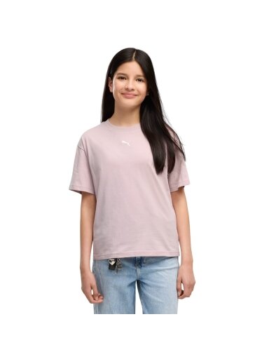 Vaikiški marškinėliai Puma Ess Centered Cat Logo Box Tee rožinė 685131 49