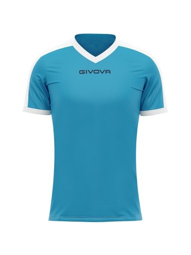 Givova Revolution Interlock marškinėliai mėlynos ir baltos spalvos MAC04 0503