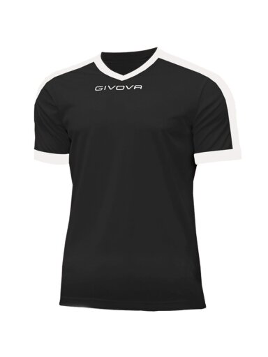 Givova Revolution Interlock marškinėliai juodai balti MAC04 1003