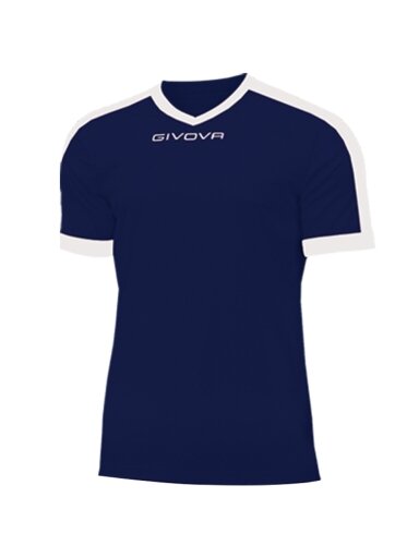 Givova Revolution Interlock marškinėliai tamsiai mėlyni ir balti MAC04 0403