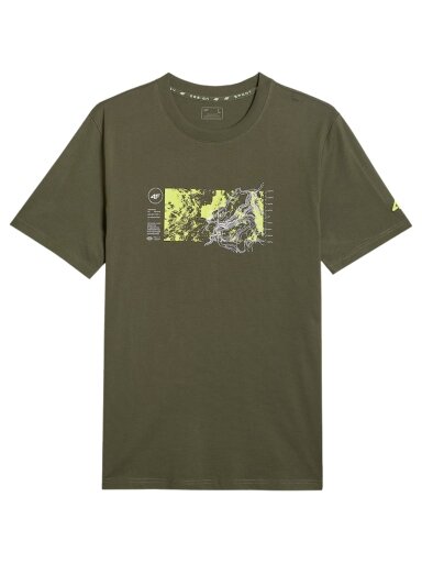 4F vyriški marškinėliai M2823, khaki, 4FWSS26TTSHM2823 43S