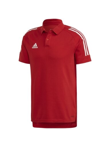 Vyriški marškinėliai adidas Condivo 20 Polo raudonos ir baltos spalvos ED9235
