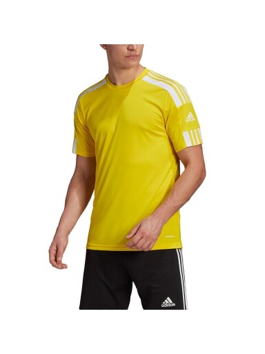 Vyriški marškinėliai Adidas Squadra 21 Jersey trumpomis rankovėmis geltoni GN5728