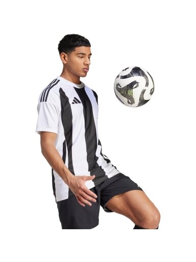 Vyriškas adidas Striped 24 Jersey baltas ir juodas IW2143